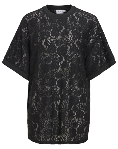 Vila - VIAndrina O-Neck T-Shirt - Black Beauty